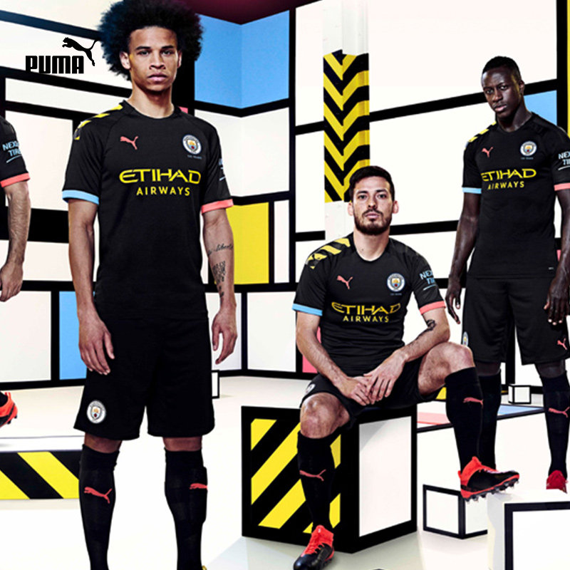 PUMA MCFC AWAY Shirt Replica SS Manchester City away kit for the 19-20 season