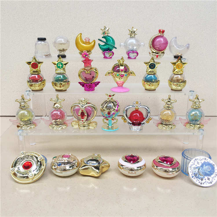 Bandai Sailor Moon Voice Changer Makeup Mirror Gashapon Candy Box Perfume Bottle Decoration Peripheral