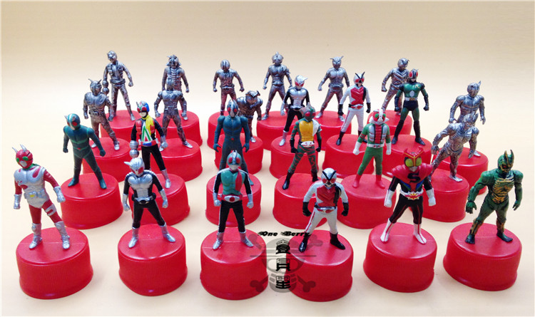 BANDAI 10,000 generation bulk fake knight masked superman bottle cap twist egg silver color out of print rare