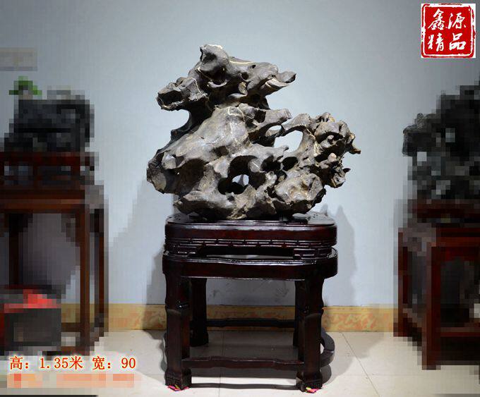 Old Taihu Stone collection for many years Lingbi stone boutique case head swing piece Taihu Stone Sightseeing Stone Shiach Town Residence