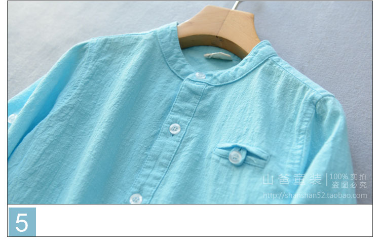 Chemise garcon à manche longue en lin - Ref 2074373 Image 25