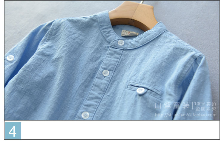 Chemise garcon à manche longue en lin - Ref 2074373 Image 24