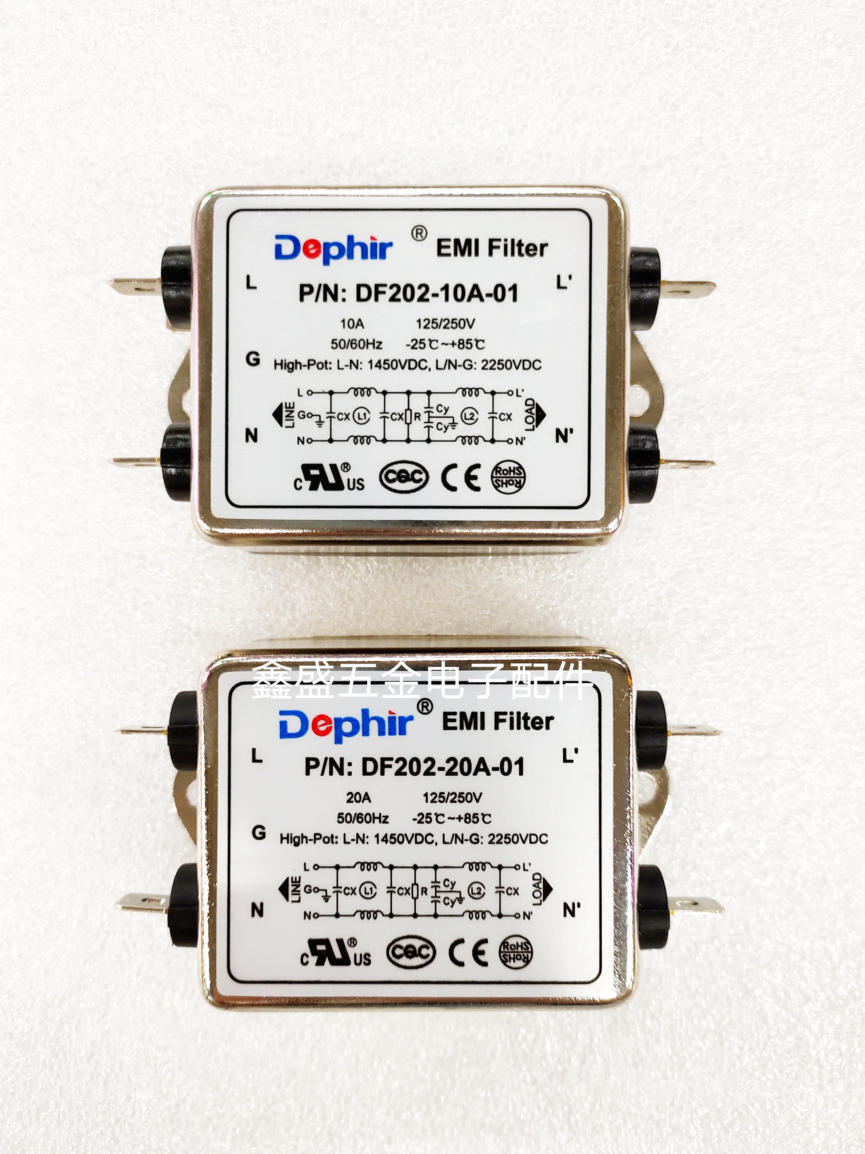 Defil filter EMI power filter AC plug-in filter DF202-20A-01