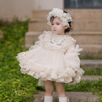 High-end children's clothing Lolita girls autumn and winter new tutu skirt baby one-year-old dress female Spanish princess dress