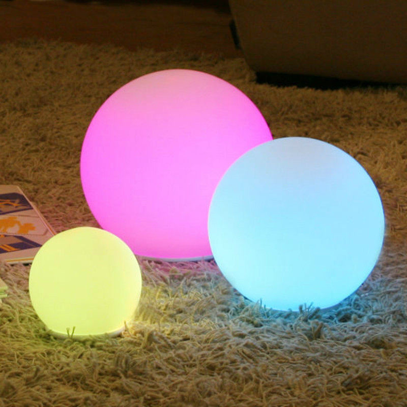 LED Luminous Ball Home Outdoor Decorations Fashion Furnishing Remote Control Charge Discoloration Big Ball Light Bedroom Night Light