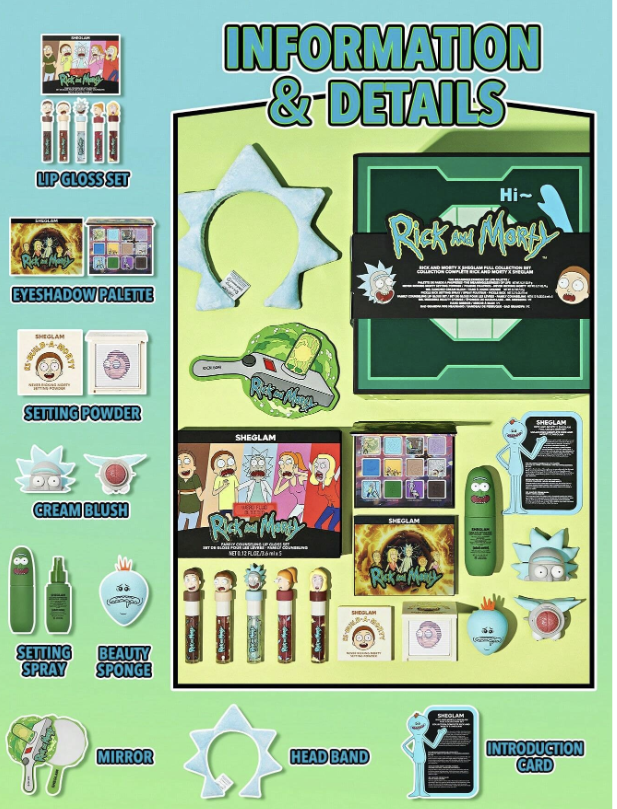 spots Sheglam Rick & Morty совместная макия that Rick Moti Eye Shadow Dip Lip Glum She GLAM