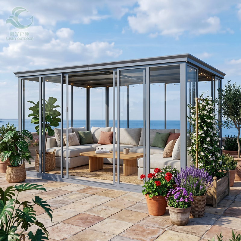 Aluminum Alloy Outdoor Sunroom Villa Courtyard Garden Terrace Rooftop Simple Assembly Tea Room Farmhouse Flat Roof House Aluminum Alloy Outdoor Sunroom Villa Courtyard Garden Terrace Rooftop Simple Assembly Tea Room Farmhouse Flat Roof House