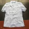Stock vintage 87 air cadre short sleeve shirt four pockets cotton card shirt Army fan collection multi pocket shirt