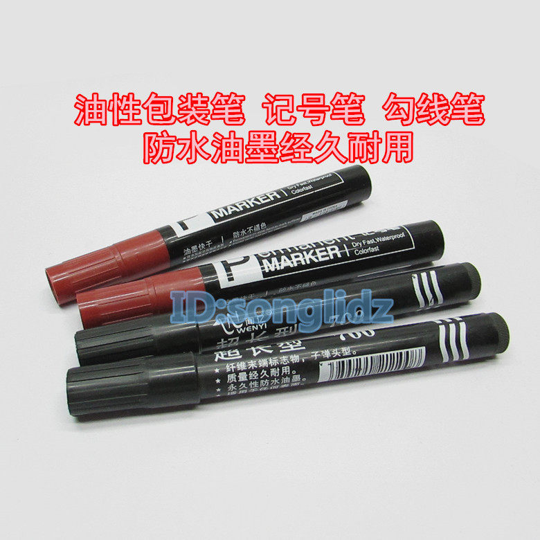 Oily Packaging Note Number of pen Hook Pens Round Pointed Waterproof Inks Durable Large Red Black Optional