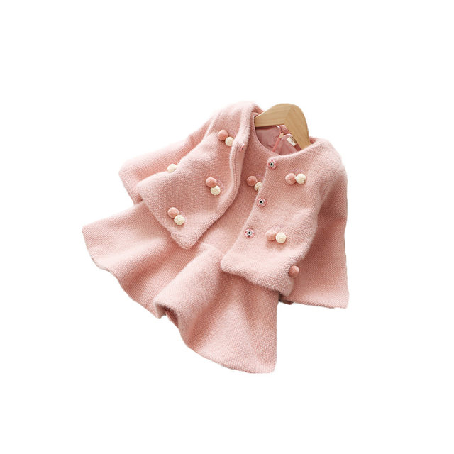 Girls mink velvet suit autumn and winter new 2022 Korean version of foreign style children's quilted small fragrant wind vest skirt two-piece set