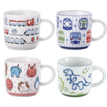 (Self-operated) Guangfeng milk cup Japanese childrens mug household drinking water cup ceramic car cute soup cup