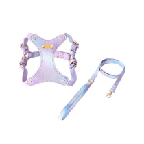 (Self-operated) Genuine leather pet dog and cat chest and back soft and comfortable non-stuck neck portable dog chest and back for cats and dogs traveling