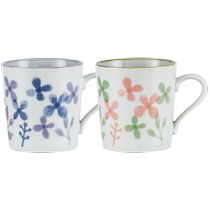 (Self-operated) Japanese mug ceramic Japanese style girl cup office drinking water underglaze color coffee breakfast cup