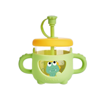 (Self-operated) LOCK&LOCK childrens milk cup with scale water cup baby milk glass household straw cup