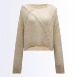 【Самоуправление】 Petit Bari Толстый стержень вязаный стержневый свитер Alpaca Velvet Plelover для женщин в трикотажный свитер.