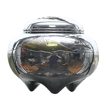 Japan Toyama Takaoka silverware Tsuyuki made handmade sterling silver landscape incense burner silver incense burner incense burner