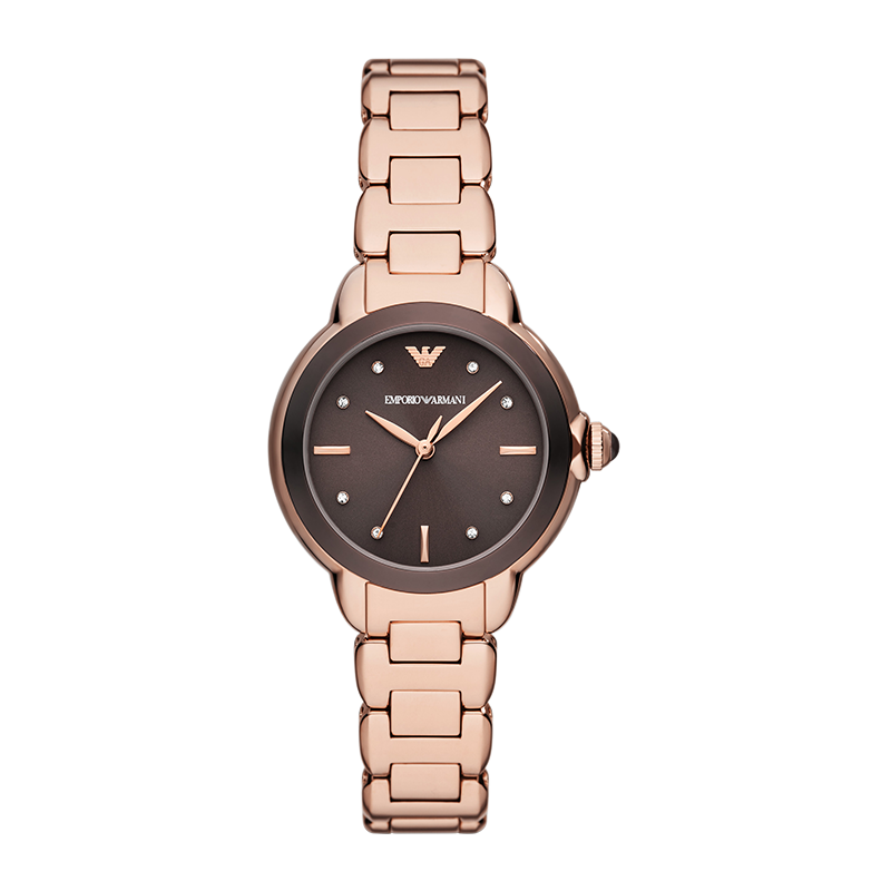 Self-operated Armani white moonlight ladies watch