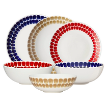 (Self-operated) arabia retro blue tableware Western dinner plate coffee cup set light luxury tableware Finland imported cup and saucer