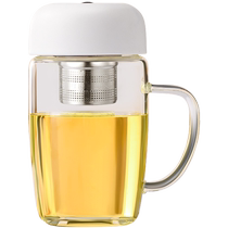 (Self-operated) Xiangpu high borosilicate glass tea water separation mens tea cup portable high temperature resistant office water cup