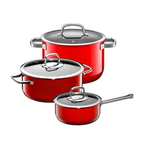 (Self-operated) WMF German imported Naicai rice soup pot milk pot stew pot uncoated red set gas universal