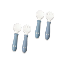 (self-employed) Swedish imports BabyBjorn baby tablespoon and fork cutlery suit 4 pieces of children