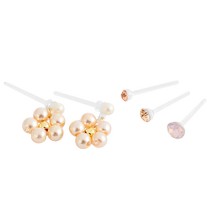 (Self-operated) OSEWAYA earrings sweet multi-ear piercings pearl flowers mini pierced earrings Chinese Valentines Day gift