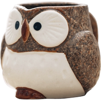 (Self-operated) Japanese-style household owl ceramic cup imported from Japan cute water cup for girls mug teapot