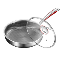 (Self-operated) German pan household stainless steel non-stick pan steak frying pan pancake omelette artifact wok