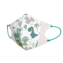 (Self-operated) GREENNOSE green nose childrens 3d dinosaur style 0-3 year old baby protective mask 3 pieces
