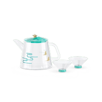 (Self-operated) Swarovski Among Blue Mountains tea set ornaments