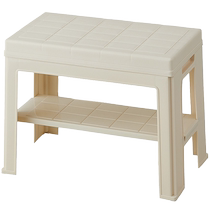 (Self-operated) Japanese shoe-changing stool multi-functional storage shoe stool simple storage shoe rack home entrance stool