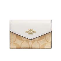 (Self-operated) COACH Womens Wallet Card Case 10 Classic Logo Flip Wallet Card Case