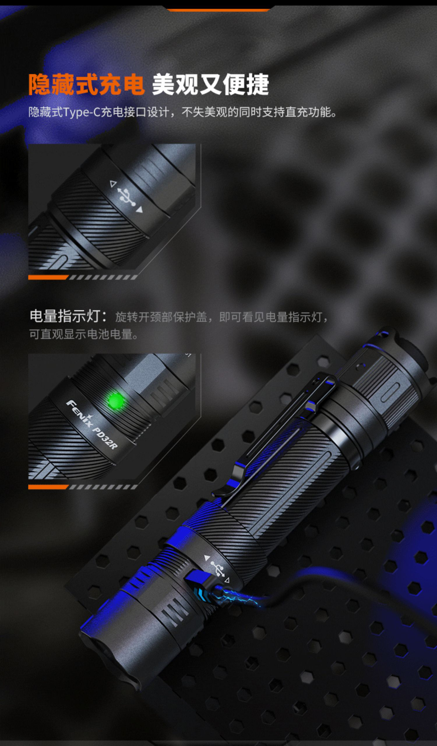 Fenix финикс alex PD32R на открытом воздухе супер яркий Type-C в Long Shot Peliting Type-C зарядка тактический небольшой прямой цилиндр FENIX 