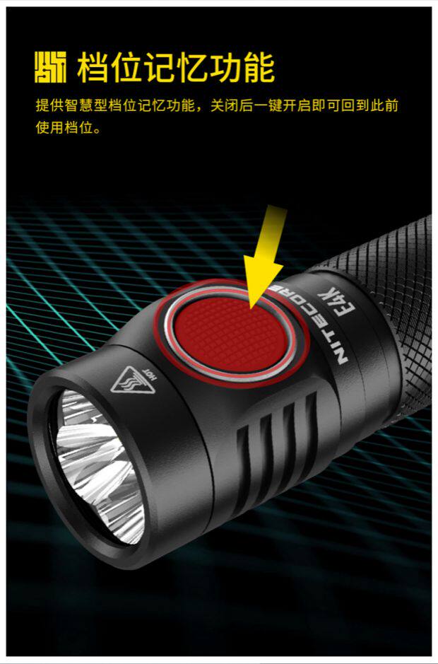 Nitecore, Knight Cord E4K 4400 просвет 21700 на открытом воздухе Ладонь верх портативный яркий свет фонарик nitecore/奈特科尔 