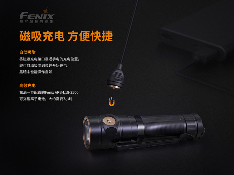 Fenix финикс alex E30R 1600 просвет Магнитное всасывание прямое обвинение 18650 яркий свет фонарик FENIX 