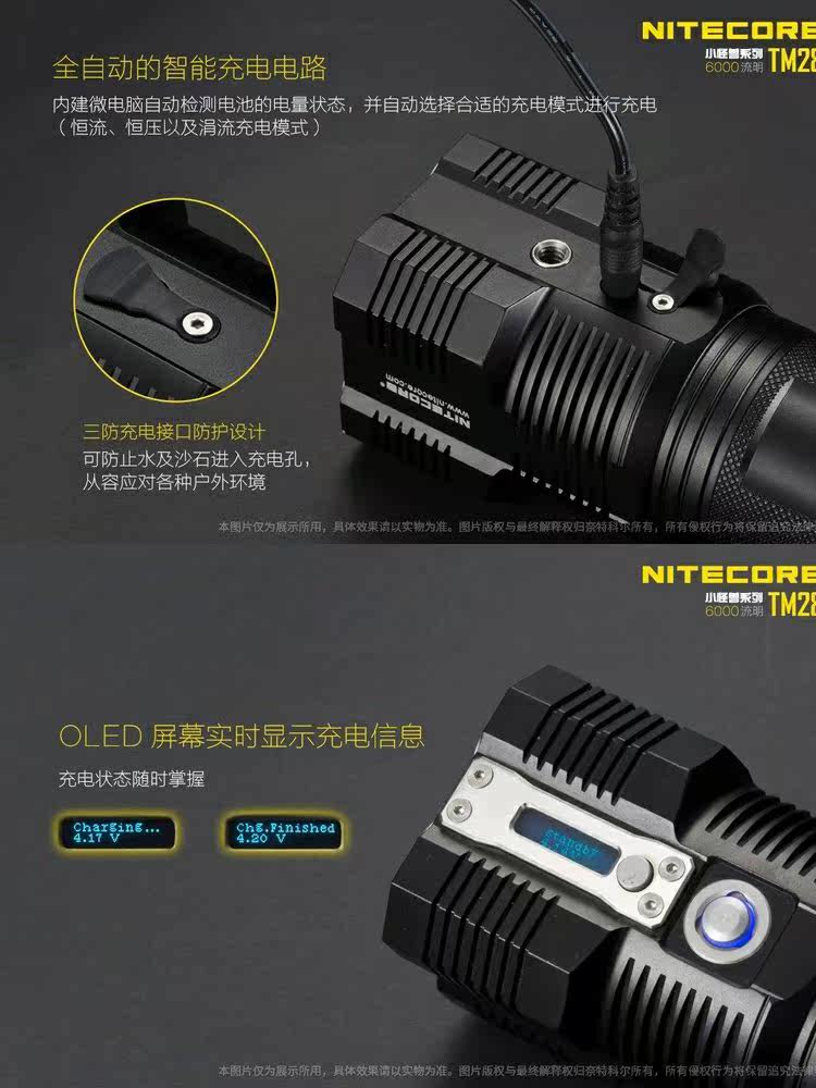 Nitecore Knight Corne TM28 6000 просвет яркий свет Длинный выстрел прямое обвинение электричество фонарик TM26GT модернизированный nitecore/奈特科尔 