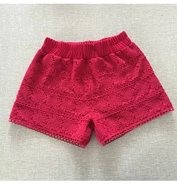 Phiên bản mới của Hàn Quốc của mùa thu và mùa đông quần short nữ ren khâu quần short hoang dã mặc quần legging thun co giãn cỡ lớn
