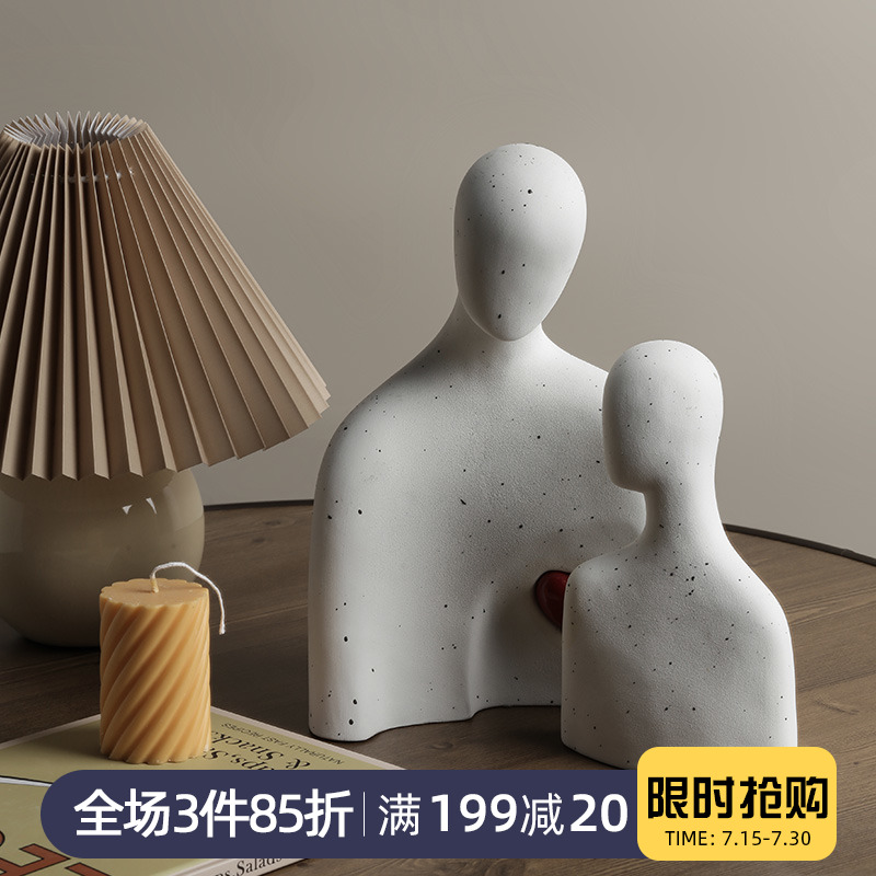 Nordic Abstract Figure Art Pendulum Pieces Modern Minimalist Living-room Home Wine Cabinet Furnishing Ceramic Genguan Decorations