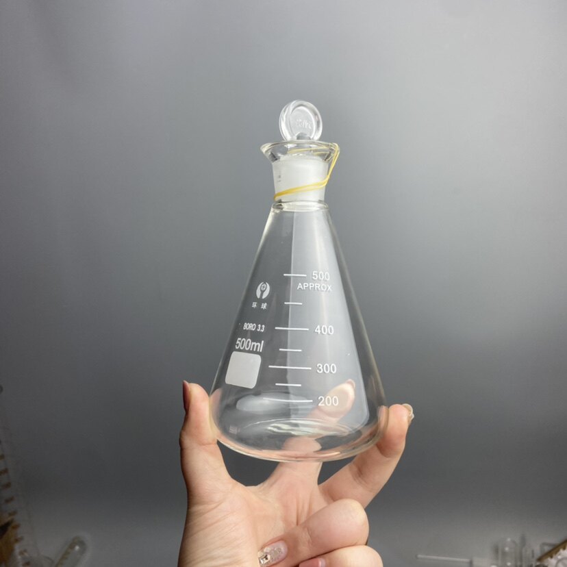 玻璃仪器优质定碘烧瓶碘量瓶250ml500ml玻璃具塞三角瓶