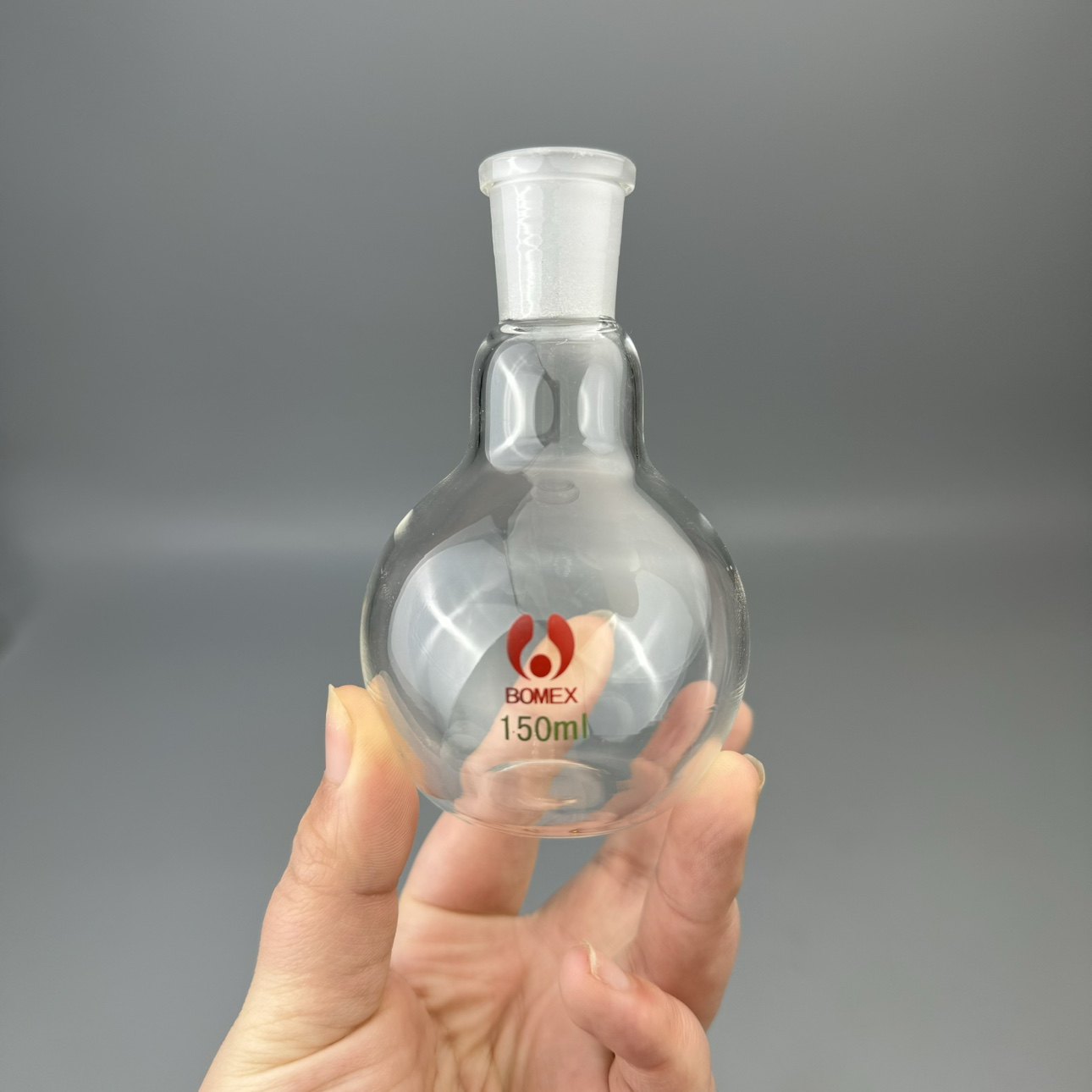 脂肪抽出器配件 平底烧瓶150ml标口19#耐高温玻璃