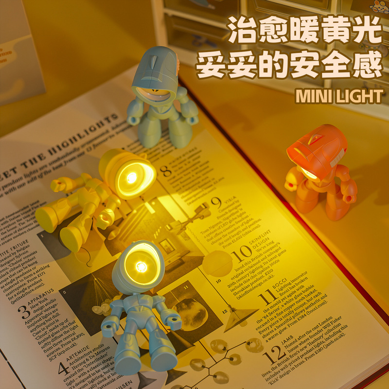 Popular Cute Mini Pet Macaron Color Night Light Student Reward Robot Desk Lamp Kindergarten Gift Popular Cute Mini Pet Macaron Color Night Light Student Reward Robot Desk Lamp Kindergarten Gift