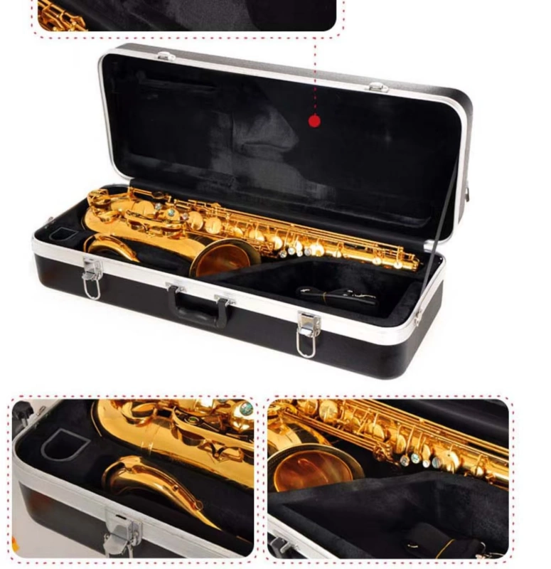 Châu Âu và Hoa Kỳ drop 格 ABS thả B hộp saxophone vỏ cứng tenor saxophone hộp dụng cụ máy bay hành lý có thể được kiểm tra - Phụ kiện nhạc cụ