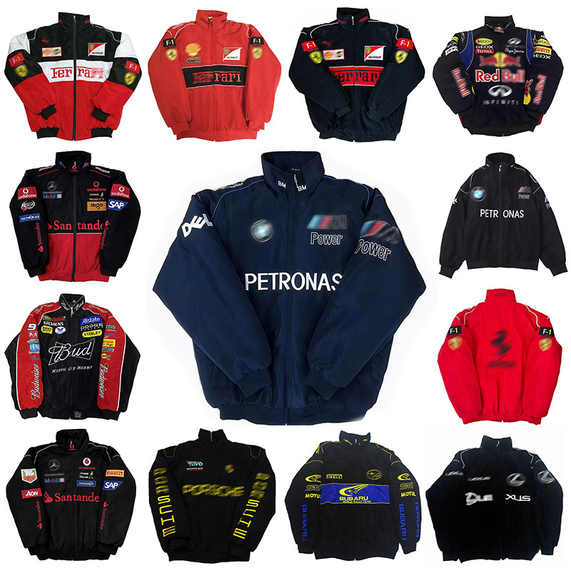 F1 Racing Suit Jacket Embroidered American Motorcycle Riding Jacket Casual Jacket Windbreaker Retro Spring Men's and Women's Style