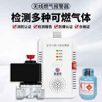 Household gas leak alarm wireless natural gas detector kitchen liquefied gas methane propane automatic shut-off valve