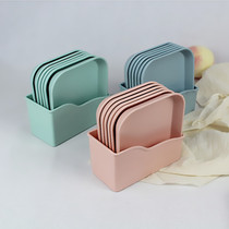 Food table bone plate garbage slag plate plastic household plate melamine fruit KTV snack tray set