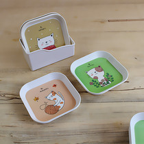 Home Cartoon Spinner head disc Litter Cinder Plate Creativity Cute Meme Fruit Snack Plate Dry Candy Crust Dish