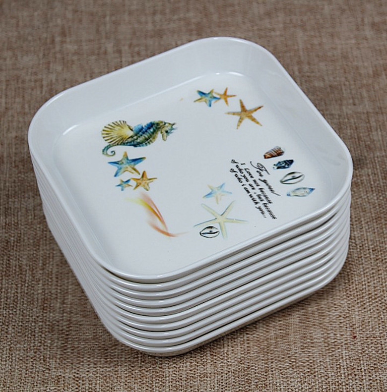 Table Litter Containing Disc Bone Residue Dish Fruit Dry Fruit Shell Pan Quad Home Fashion Snack Candy Dish