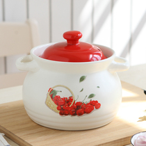 Earth casserole stew pot High temperature crock pot soup pot Ceramic small casserole soup pot Household open flame gas large soup pot