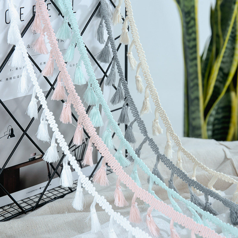 Tassel lace accessories DIY handmade materials Tablecloth lace with broom curtain decorative fabric small accessories