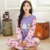 Mùa xuân và mùa thu mới phụ nữ đồ ngủ nữ dễ thương phim hoạt hình dài tay cotton phụ nữ phục vụ nhà cotton bộ cotton mặc nhà Giống cái